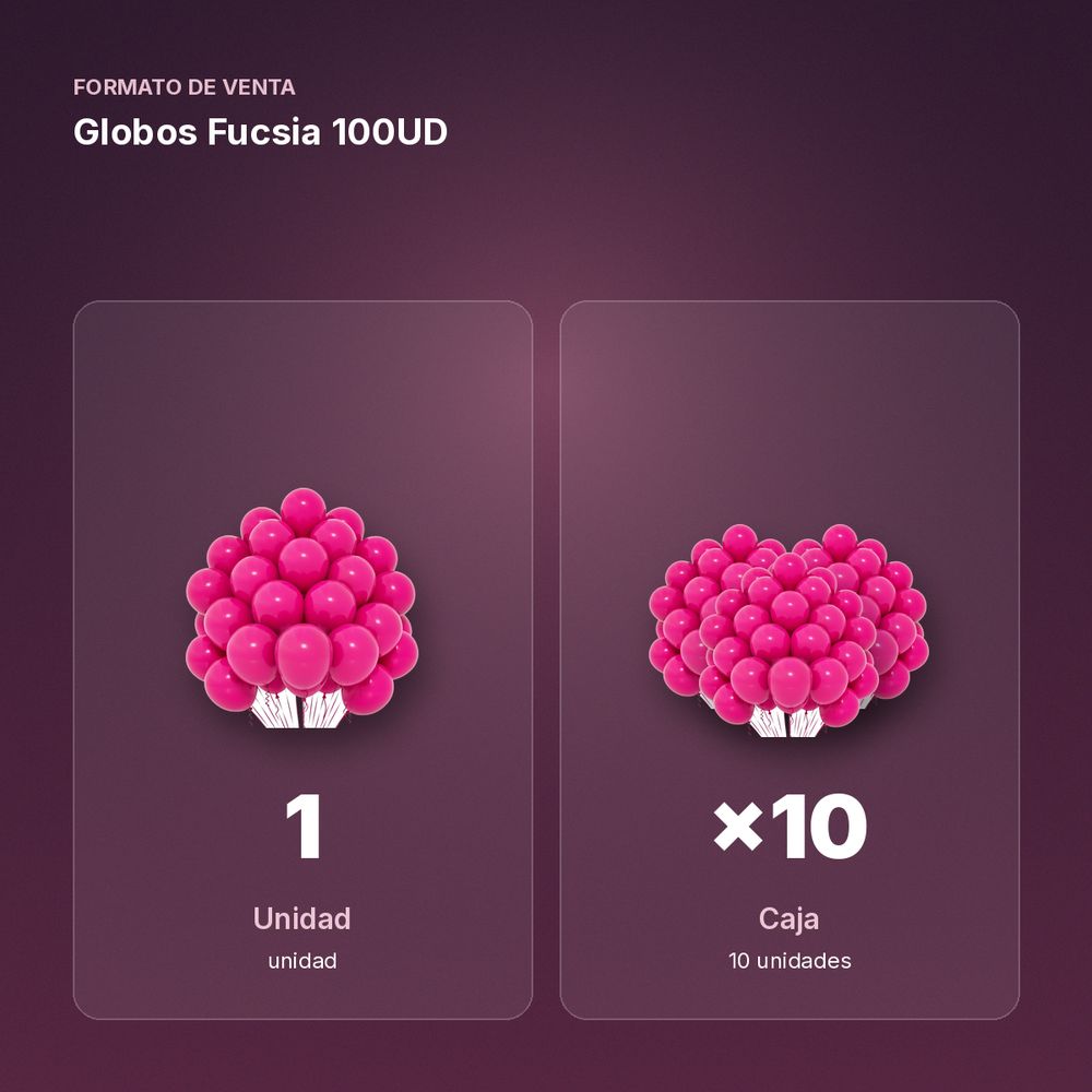 GLOBOS FUCSIA 100UD   - formato de venta: caja de 10
