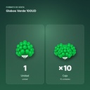 GLOBOS VERDE 100UD    - formato de venta: caja de 10