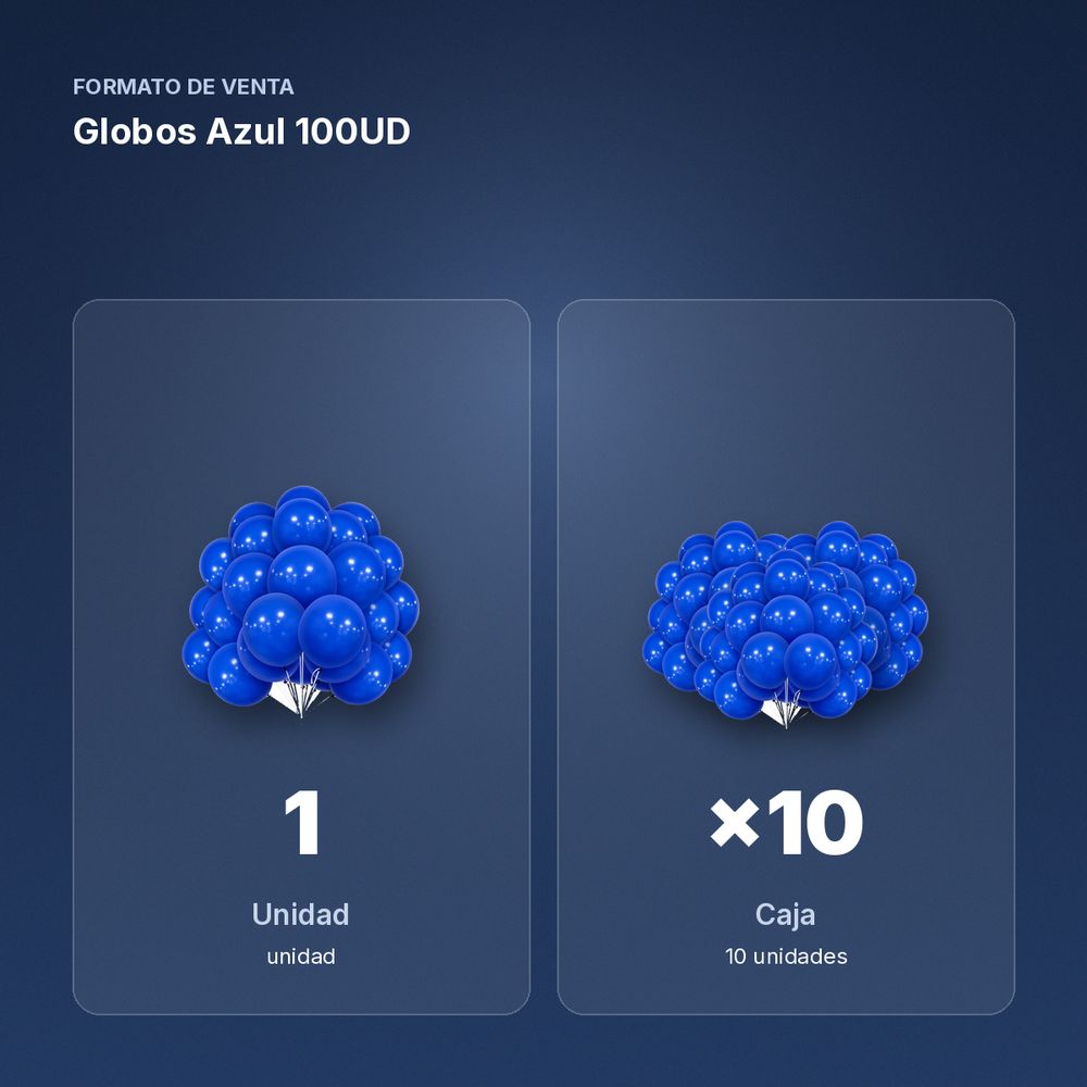 GLOBOS AZUL 100UD   - formato de venta: caja de 10