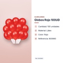 GLOBOS ROJO 100UD  - características principales