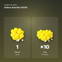 GLOBOS AMARILLO 100UD  - formato de venta: caja de 10