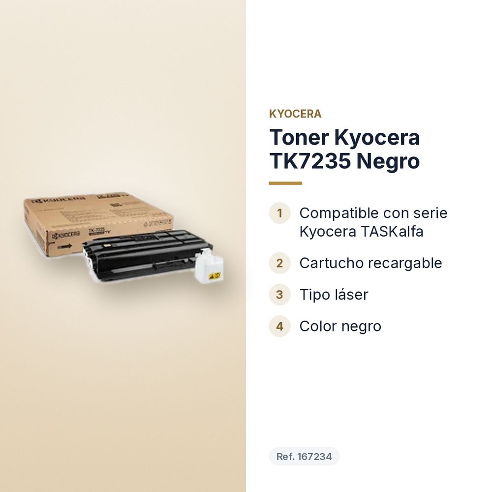TONER KYOCERA TK7235 NEGRO - características principales