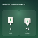 DISPENSADOR SECAMANOS 32.5X5X24 - formato de venta: caja de 6