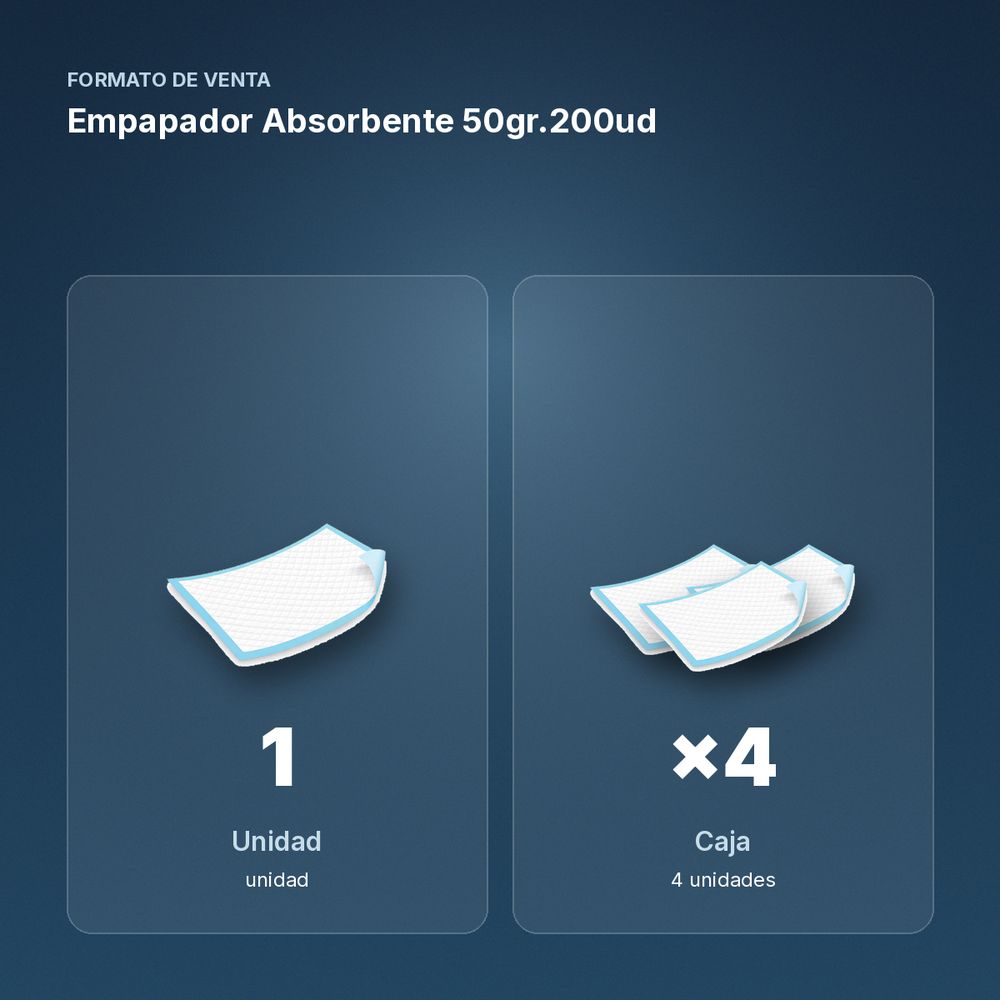 EMPAPADOR ABSORBENTE 50GR.200UD - formato de venta: caja de 4