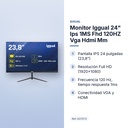 MONITOR IGGUAL 24" IPS 1MS FHD 120HZ VGA HDMI MM - características principales