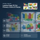 LAMINA PEGS 20 CM PRIMARY COLORS 6 PIEZAS - resumen de atributos