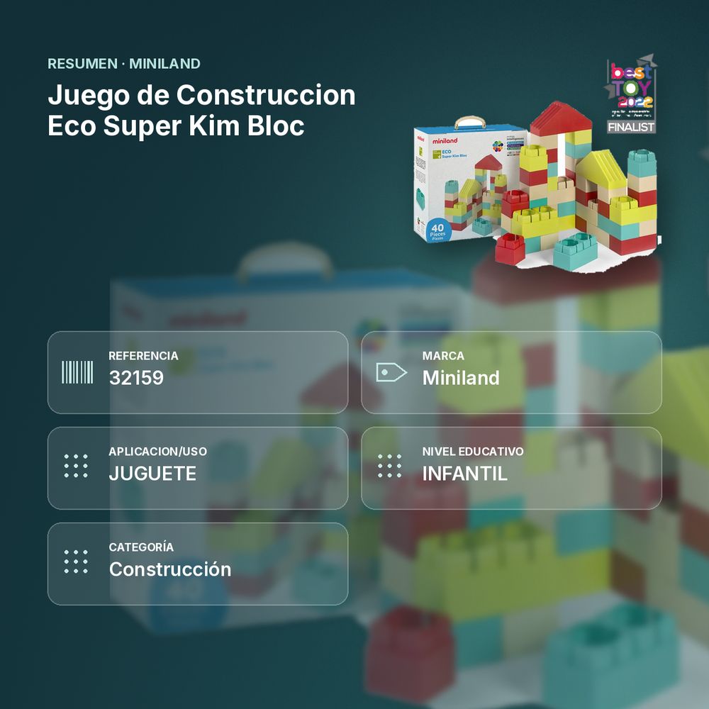 JUEGO DE CONSTRUCCION ECO SUPER KIM BLOC - resumen de atributos