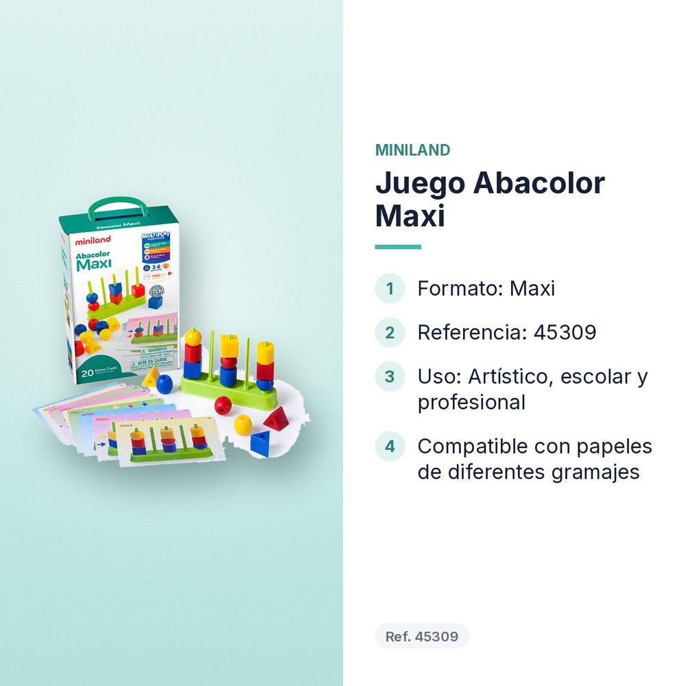 JUEGO ABACOLOR MAXI - características principales