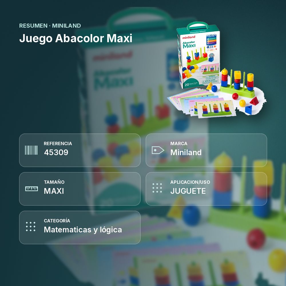 JUEGO ABACOLOR MAXI - resumen de atributos
