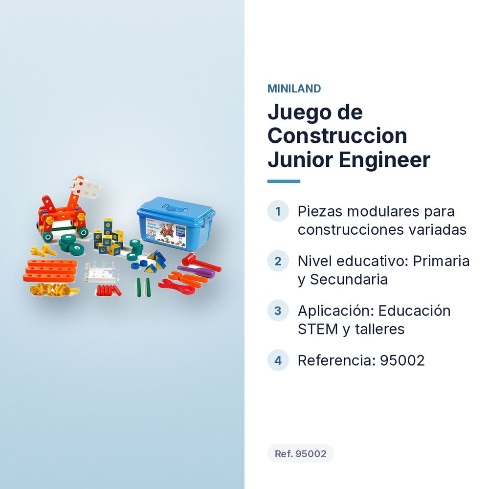 JUEGO DE CONSTRUCCION JUNIOR ENGINEER - características principales