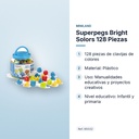 SUPERPEGS BRIGHT SOLORS 128 PIEZAS - características principales