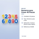 NUMEROS PARA COSER 40 PIEZAS - características principales