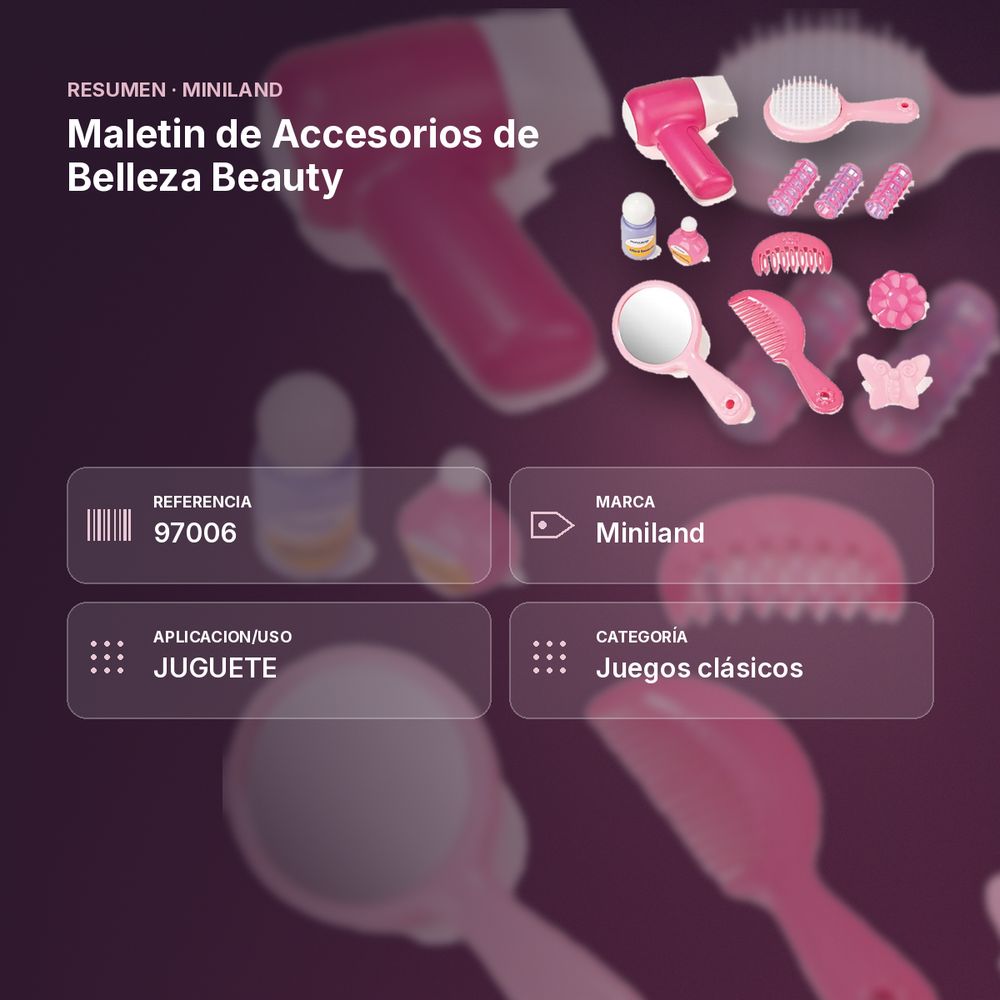 MALETIN DE ACCESORIOS DE BELLEZA BEAUTY - resumen de atributos