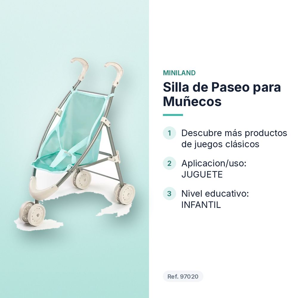 SILLA DE PASEO PARA MUÑECOS - características principales