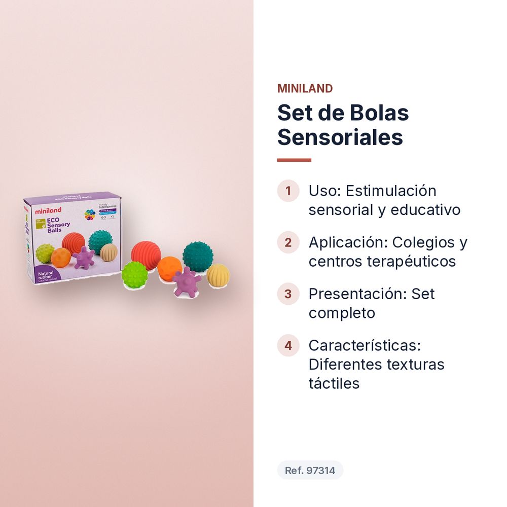SET DE BOLAS SENSORIALES  - características principales
