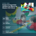 ESPEJO DE SEGURIDAD HENBEA CON MARCO DE MADERA 120X50CM - resumen de atributos