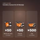 CARTULINA CANSON IRIS A3 NARANJA - formato de venta: paquete de 50, caja de 500