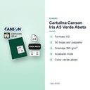 CARTULINA CANSON IRIS A3 VERDE ABETO - características principales