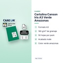 CARTULINA CANSON IRIS A3 VERDE AMAZONAS - características principales