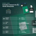CARTULINA CANSON IRIS A3 VERDE AMAZONAS - resumen de atributos