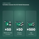 CARTULINA CANSON IRIS A3 VERDE AMAZONAS - formato de venta: paquete de 50, caja de 500