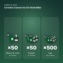 CARTULINA CANSON IRIS A3 VERDE BILLAR - formato de venta: paquete de 50, caja de 500