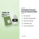 CARTULINA CANSON IRIS A3 VERDE SAFARI - características principales
