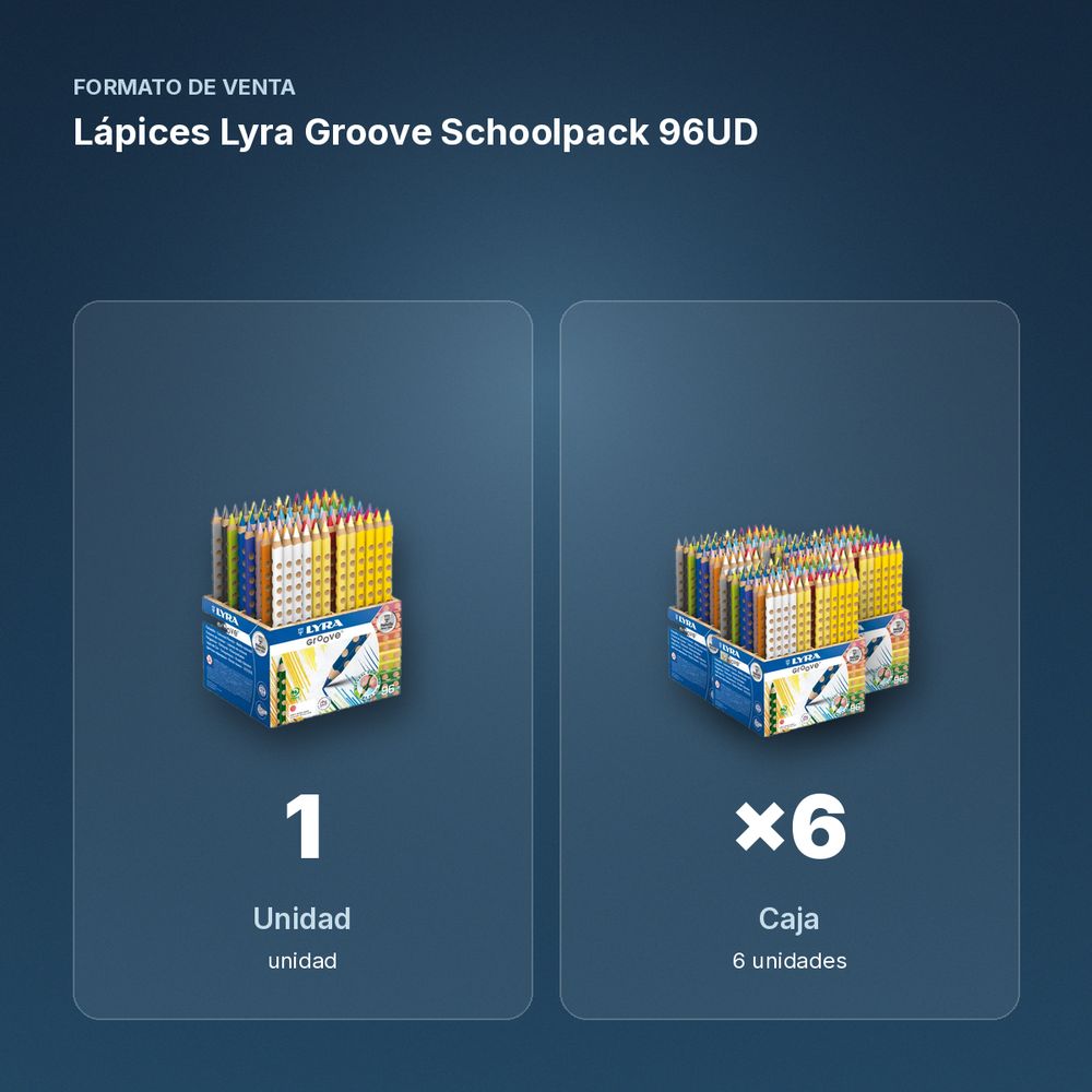 LÁPICES LYRA GROOVE SCHOOLPACK 96UD - formato de venta: caja de 6