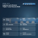 LÁPICES LYRA GROOVE TRIPLE 1-AZUL OSCURO 6UD  - resumen de atributos