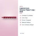 LÁPICES LYRA GROOVE TRIPLE 1-ROJO 6UD  - características principales