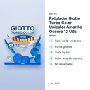 ROTULADOR GIOTTO TURBO COLOR UNICOLOR AMARILLO OSCURO 12 UDS  - características principales