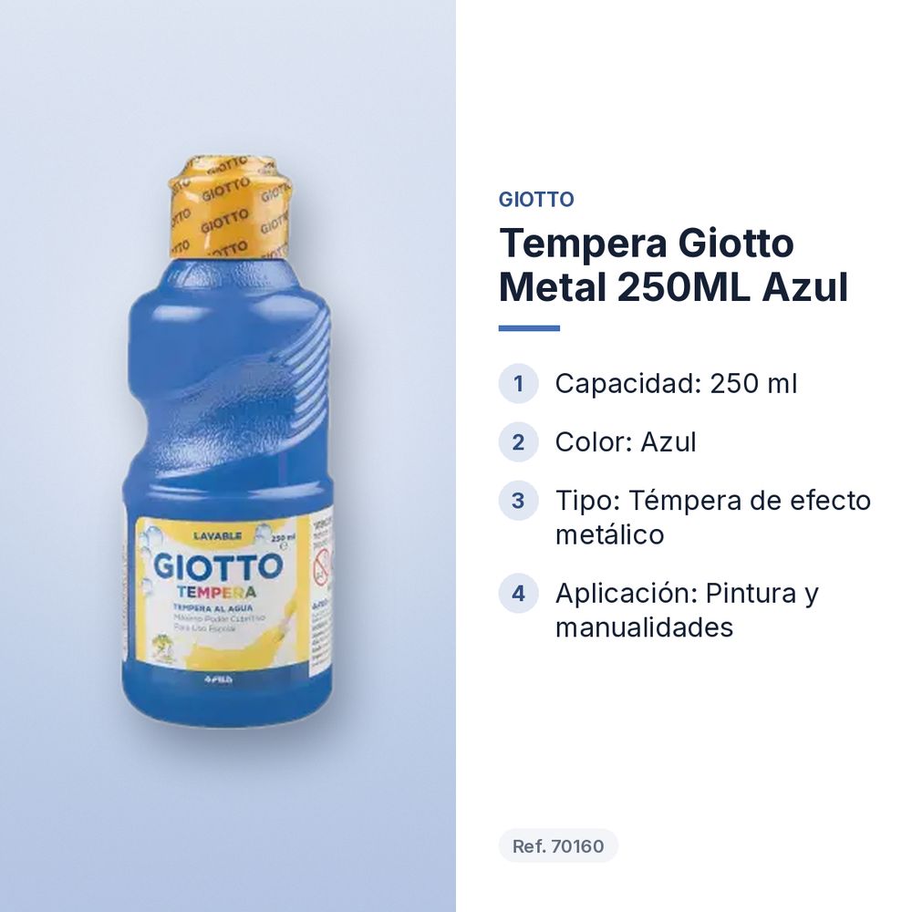 TEMPERA GIOTTO METAL 250ML AZUL - características principales