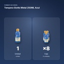 TEMPERA GIOTTO METAL 250ML AZUL - formato de venta: caja de 8