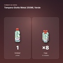TEMPERA GIOTTO METAL 250ML VERDE - formato de venta: caja de 8
