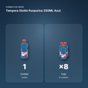 TEMPERA GIOTTO PURPURINA 250ML AZUL  - formato de venta: caja de 8