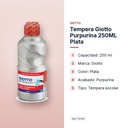 TEMPERA GIOTTO PURPURINA 250ML PLATA - características principales