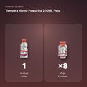 TEMPERA GIOTTO PURPURINA 250ML PLATA - formato de venta: caja de 8