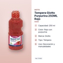 TEMPERA GIOTTO PURPURINA 250ML ROJO - características principales