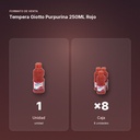 TEMPERA GIOTTO PURPURINA 250ML ROJO - formato de venta: caja de 8