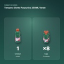 TEMPERA GIOTTO PURPURINA 250ML VERDE - formato de venta: caja de 8