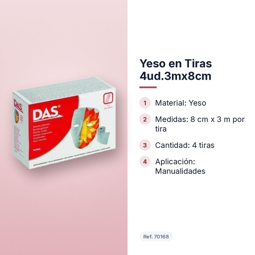 YESO EN TIRAS 4UD.3MX8CM - características principales