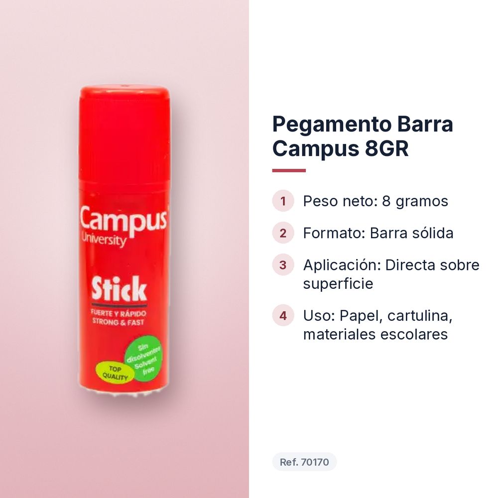 PEGAMENTO BARRA CAMPUS 8GR - características principales