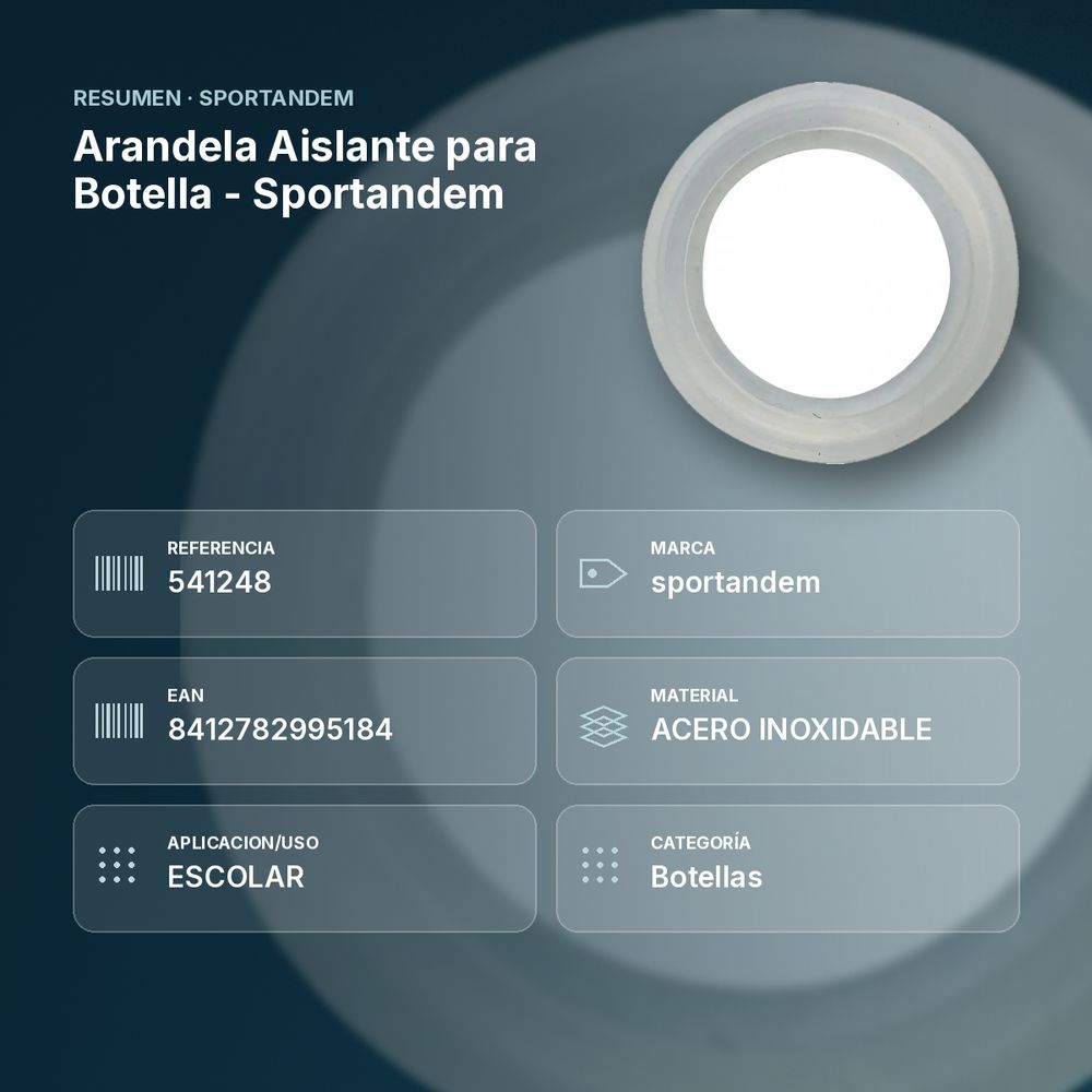 ARANDELA AISLANTE PARA BOTELLA - SPORTANDEM - resumen de atributos