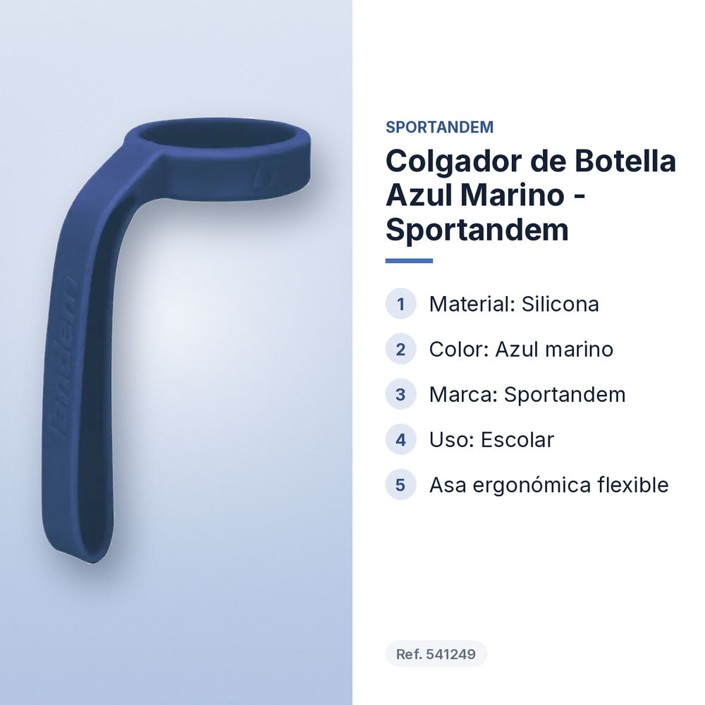 COLGADOR DE BOTELLA AZUL MARINO - SPORTANDEM - características principales