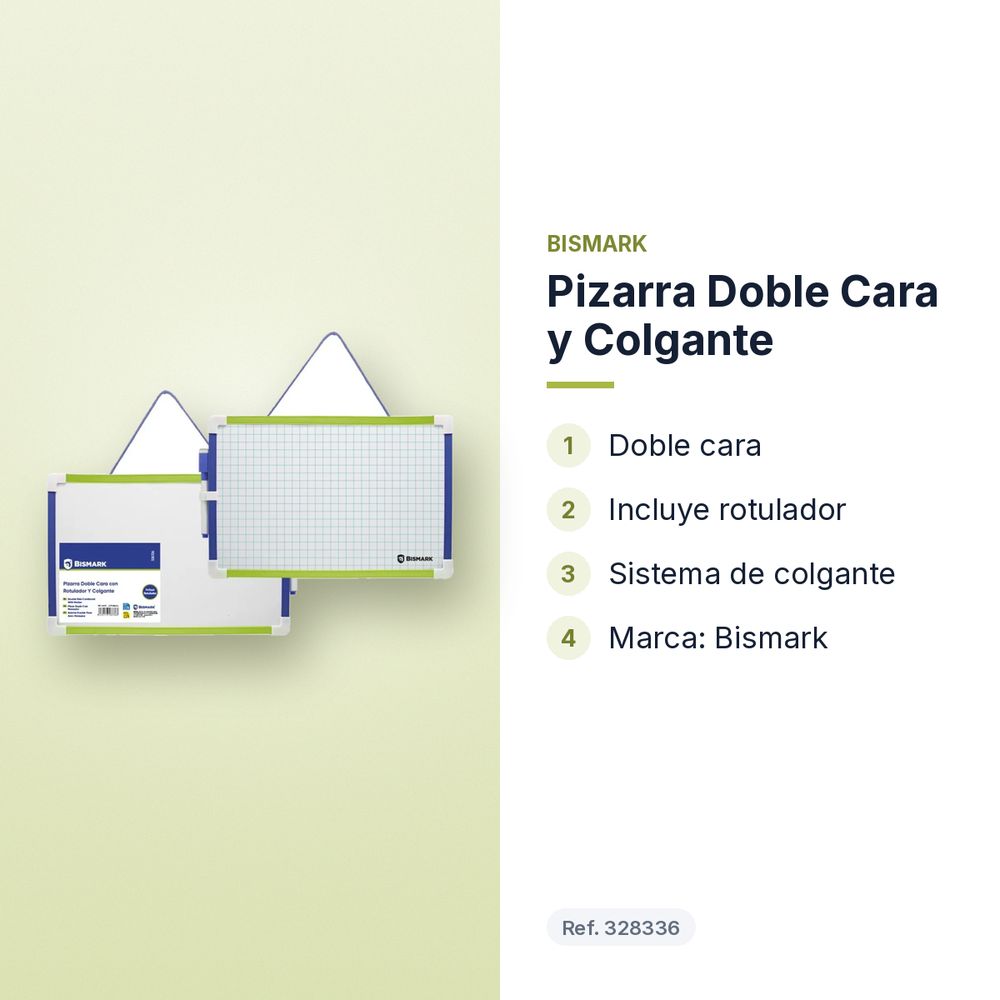 PIZARRA DOBLE CARA Y COLGANTE - características principales