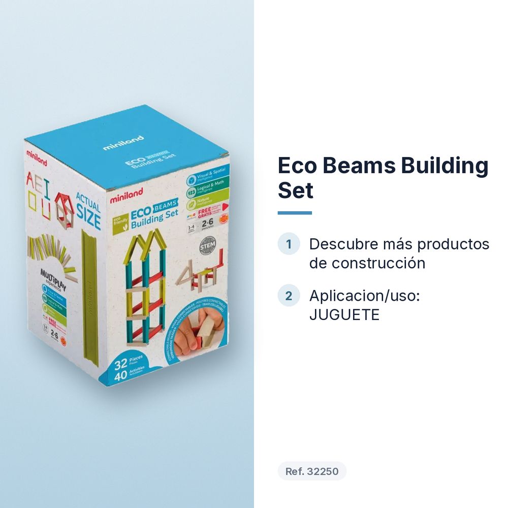ECO BEAMS BUILDING SET - características principales