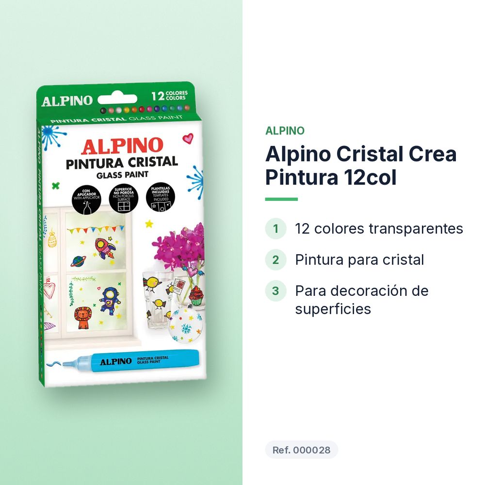 ALPINO CRISTAL CREA PINTURA 12COL - características principales