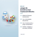JUEGO DE CONSTRUCCION TRASLUCENT BLOCKS - características principales