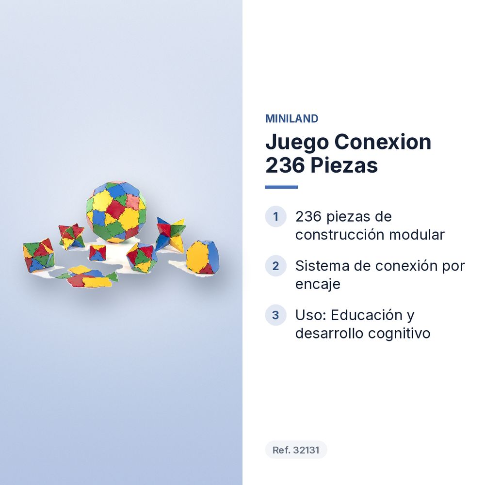 JUEGO CONEXION 236 PIEZAS - características principales