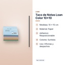 TACO DE NOTAS LOAN COLOR 10X10  - características principales